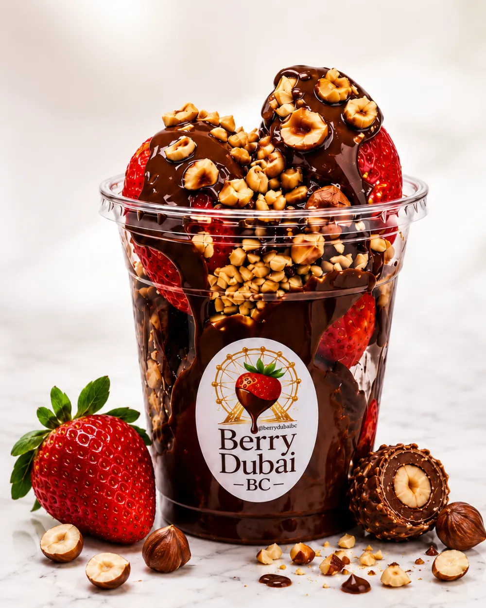 Copo de Dubai com Ferrero e avelãs